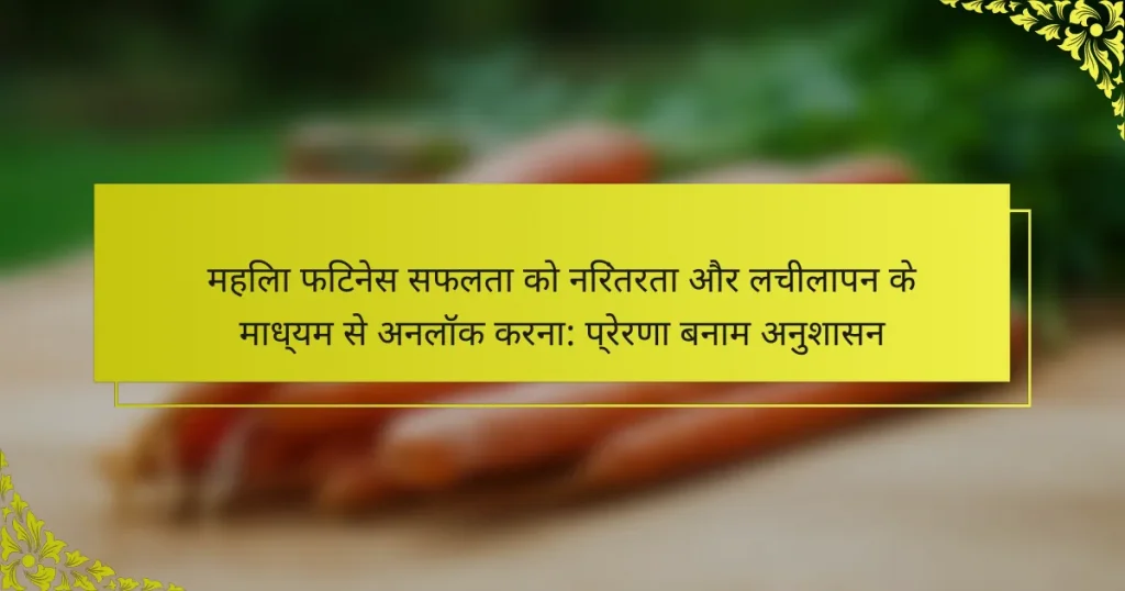 महिला फिटनेस सफलता को निरंतरता और लचीलापन के माध्यम से अनलॉक करना: प्रेरणा बनाम अनुशासन