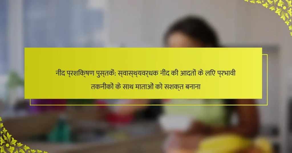 नींद प्रशिक्षण पुस्तकें: स्वास्थ्यवर्धक नींद की आदतों के लिए प्रभावी तकनीकों के साथ माताओं को सशक्त बनाना